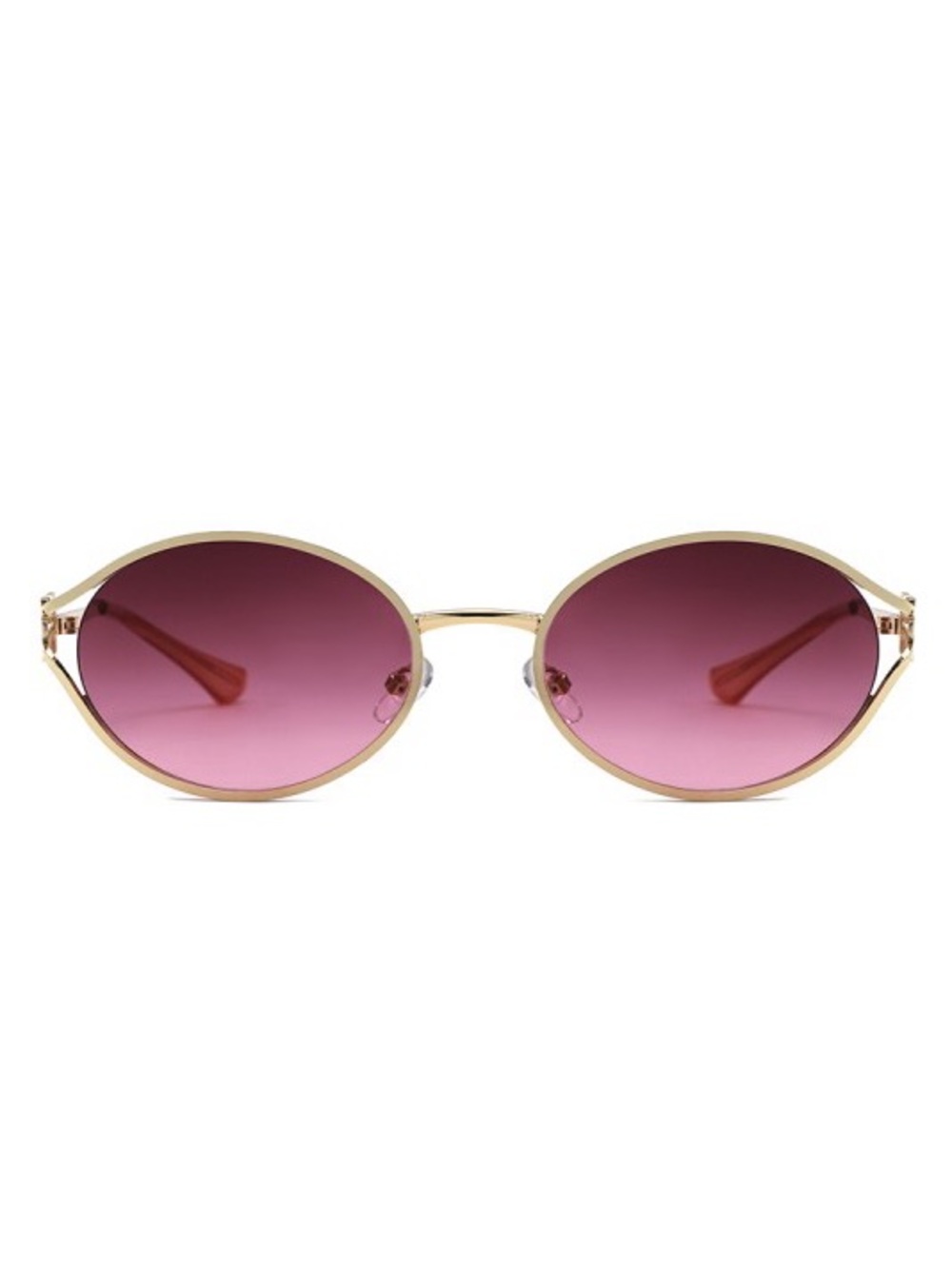 Gold Frame Sunglasses with Pink Gradient Lenses